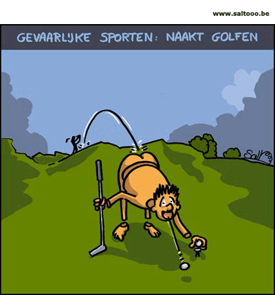 Gevaarlijke sporten: naakt golfen
