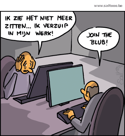 Thema van de cartoon op deze pagina: Sommige clubs zijn populair om te joinen, klik op de cartoon om naar de volgende te gaan