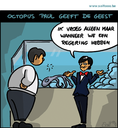 Octopus Paul geeft de geest na een vervelende vraag